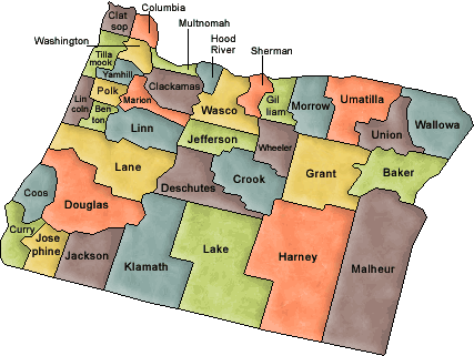 Oregon County Map